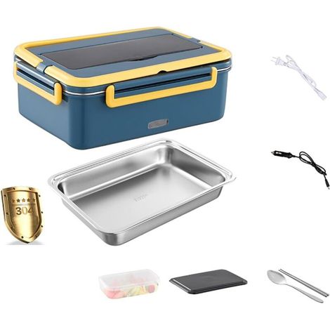 New electric lunch box, large capacity, 2 in 1 for home, heated lunch box, (1/5)