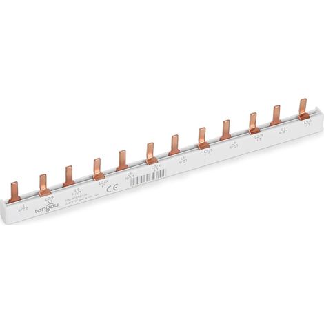 2P Modules 12 Peigne Électrique 63A 230/415V, Convient aux Tableaux Électriques, Coffret Électrique et Disjoncteur, Installation Électrique Plus Rapide,Économie D'énergie et Sécurité Renforcée