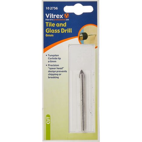 Vitrex Tile & Glass Drill Bit 6Mm (1/4)