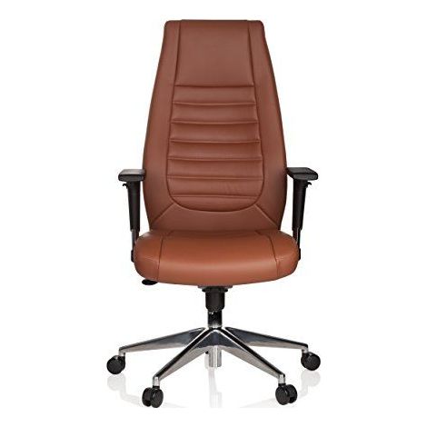 Chaise de bureau / fauteuil de bureau VITORO cuir synthétique marron hjh OFFICE
