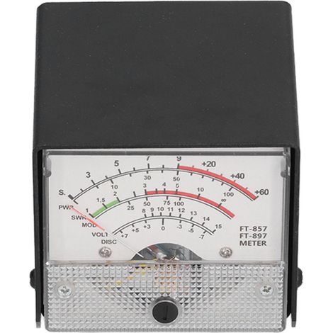 SWR-Leistungsmesser, externes S-Empfangsdisplay, elektronisches Bauteil, Metallgehäuseabdeckung, FT-857, FT-897, weiße Frontplatte (1/5)