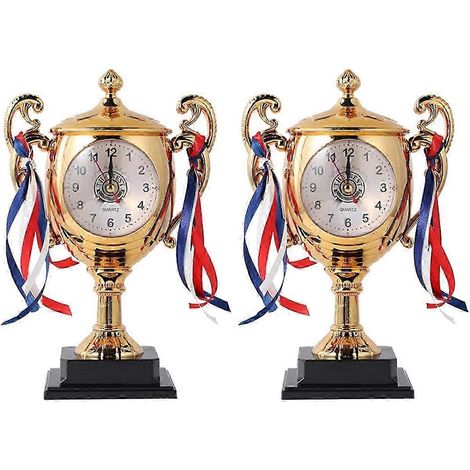 Lot de 2 réveils en forme de trophée pour bureau ou chambre (2025) (1/5)