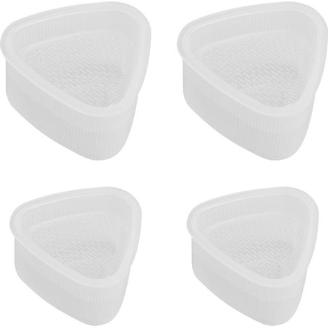 Moule à Sushi, 4 Pcs Moule à Onigiri Triangle Sushi, Moule Onigiri Kawaii, Antiadhésive Boule de Riz Moule pour Enfants Repas Bento Bricolage Outil Onigiri Riz Moule Sushi Accessoires (Transparent)