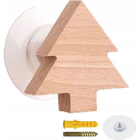 Appendiabiti decorativo a forma di albero di Natale con ventosa per il bagno, 1 pezzo (1/5)