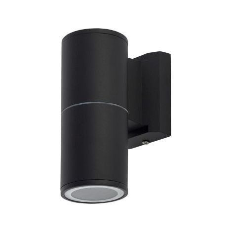 Fassadenstrahler Schwarz IP54 GU10 Aluminium Wandlampe
