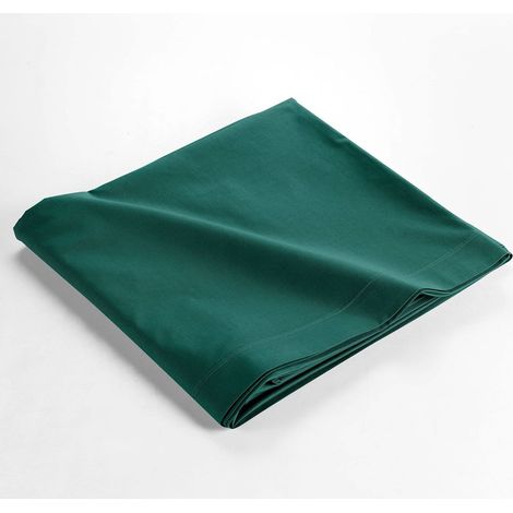 Drap plat Biolina en coton biologique émeraude 180x290