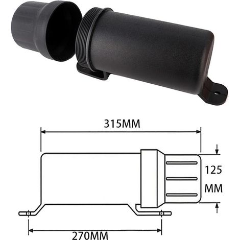 Ensemble de tubes à outils universels pour motos, conteneur de rangement étanche de 84 à 125 mm de diamètre avec sangles de fixation