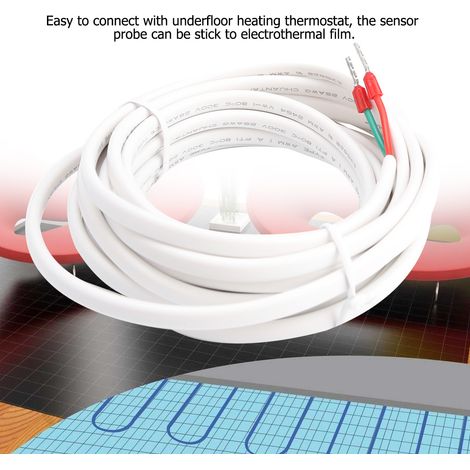 Câble de sonde de température au sol pour thermostat de chauffage au sol (3 mètres) (1/5)
