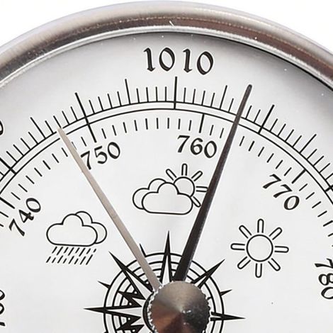 Baromètre d'intérieur, indicateur météo de précision 70 mm Manomètre traditionnel Idéal pour bateau, pêche, camping, terr (1/4)