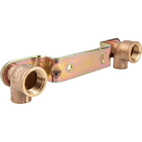 Montageeinheit gekröpft mit Rotgusswinkel 90° für Lötanschluss, 15 mm x 1/2 Zoll IG Stichmaß 153 mm - Typ 4976G, DVGW (1/5)