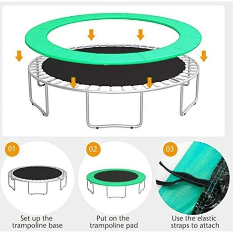 Trampoline bord couvre trampoline ressort housse de protection latérale ø305cm Bleu - Bleu (1/4)
