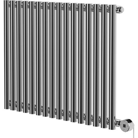 Wholesale Domestic Sinclair Chrome 600mm x 795mm Horizontal Digital Thermostatic Single Panel Electric Radiator (1/5)