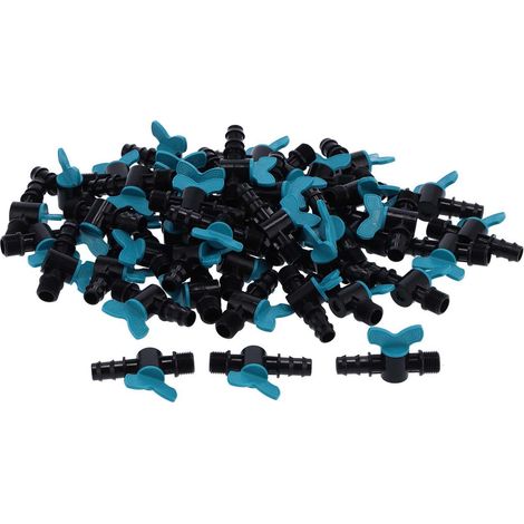 Lot de 50 vannes d'irrigation à filetage mâle 20x1/2 po pour système d'irrigation goutte à goutte de jardin (1/5)
