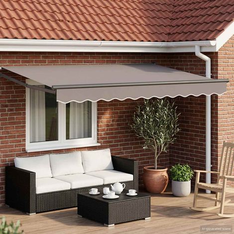 vidaXL Struttura della tenda elettrica retrattile Antracite 3 x