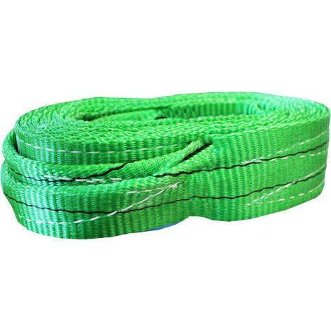 Sangles de levage Verte  2000kg, Portée 2 tonnes, Haute Résistance en Polyester, Harnais de Charge anti-usure  - 4 mètres (1/2)