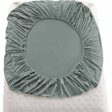 Drap-housse « BEAR » 180x200+28 gris foncé (1/4)