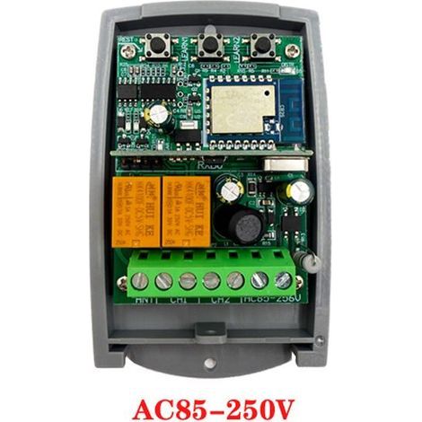 Contrôleur de porte de garage à code tournant double canal Tuya WiFi/Zigbee 433,92 MHz (2 canaux) AC85-250 V, compatible avec une large plage de tensions. (1/5)