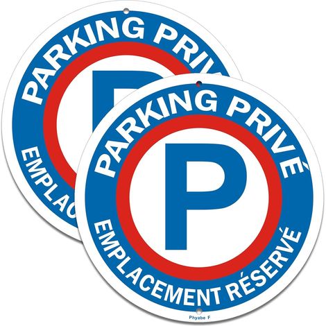 Panneau Parking Privé Emplacement Réservé Aluminium - 2 Pièces (1/5)