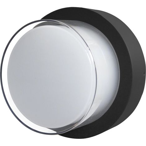 Applique esterna tonda nera LED 12W 3000K Italux (1/2)