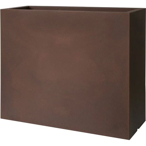 KUBE HIGH - CASSETTA CON DOPPIA PARETE-RUGGINE / 80 cm