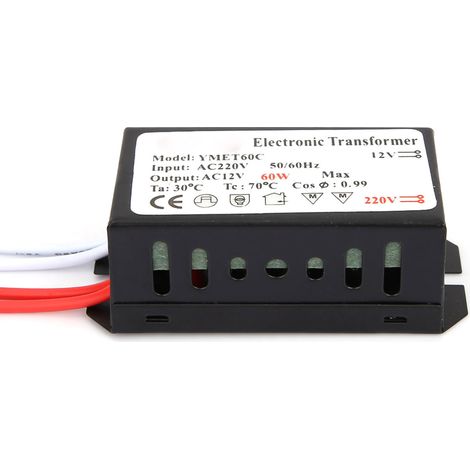 Transfo électronique 220V vers 12V Convertisseur de tension Driver d'alimentation intelligent 60W (1/5)