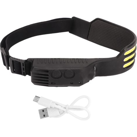 Bandeau LED COB Super Lumineux Large Faisceau Léger Lampe Frontale Rechargeable avec Détecteur de Mouvement pour Pêche Extérieur (1/5)