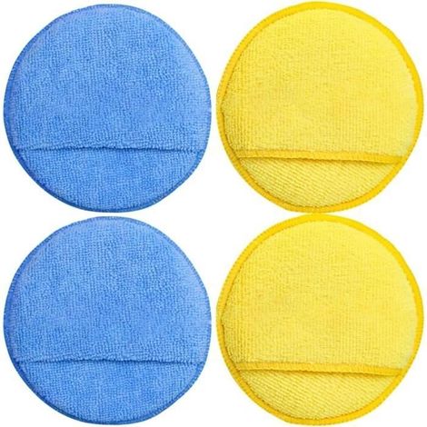 Éponge de Polissage de Voiture, 8 pièces Éponge à polir à la main en Microfibre, tampon applicateur de cire pour cires (1/4)