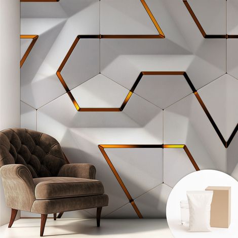 Carta Da Parati Non Tessuto - Decorazione Da Muro - Traspirante - Con Motivo - Per Camera Da Letto Cucina Geometria moderna 250x250 cm (1/5)