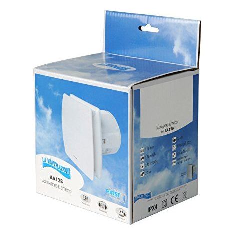 La ventilation aa12b aspirateur spirale esthetique blanc, pour trou 120 mm/5 "