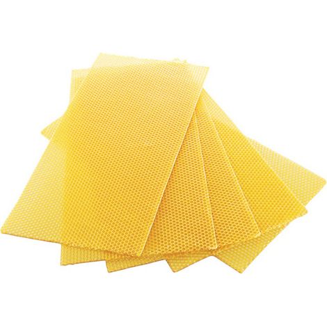 10 Feuilles de Cire d'Abeille pour Fabrication de Bougies, Plaques Alvéolaires Naturelles en Cire d'Abeille, Lot de 10 pour Enfants et Adultes (1/5)