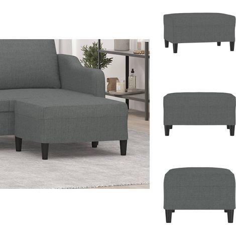Repose-pied Gris foncé 70x55x41 cm Tissu - Tabouret - Repose-pied - Pouf - Meuble Salon - Décor Intérieur (1/5)