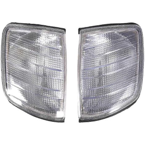Clignotants d'angle blancs (gauche et droite) compatibles avec Mercedes Classe E W124 Berline (1985-1995) - jc (1/5)