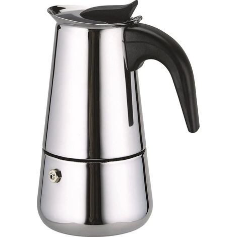 300ML Cafetière italienne en acier inoxydable pour expresso 6 tasses, compatible avec gaz, vitrocéramique et cuisinière électrique Usage domestique (1/4)
