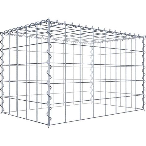 Gabiondeco - Gabion - Element de prolongation en hauteur 80 cm x 50 cm x 50 cm (L x H x P). maille 10 x 10 cm. Spirale. Attention : il manque une grille - Made in Ger... (1/5)