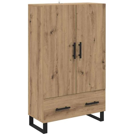 Maison Exclusive - Credenza con cassetto Rovere artigianale 69,5 x 30 x 115 cm