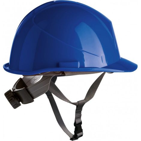 Casco de HDPE con barboquejo y rosca SAFETOP ER-Safety  Azul Marino (1/2)