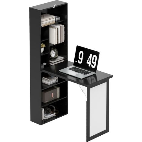 Three-Part Work Desk, with Storage Writing Board - Black (1/5)