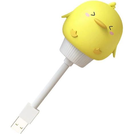 Veilleuse en forme de canard, lampe de bureau LED alimentée par USB, décoration adorable canard jaune à lumière chaude, cadeau pour occasions spéciales (1/4)