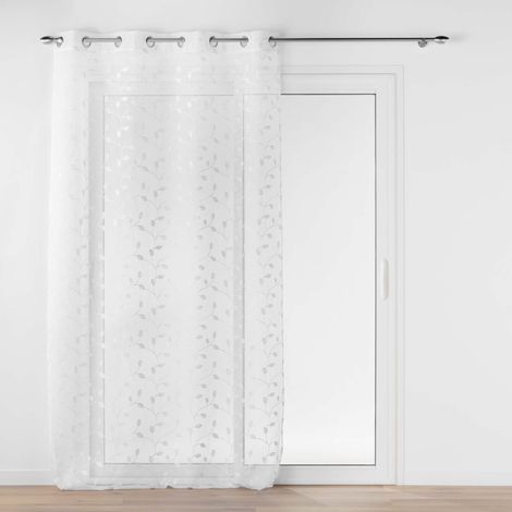 Rideau Voilage à Œillets "Edna" 140x240cm Blanc (1/5)