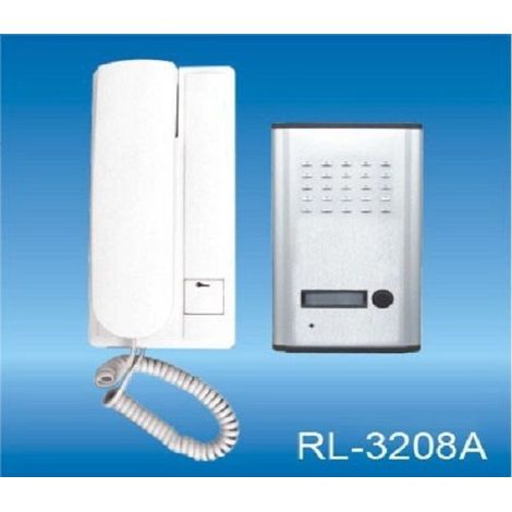 TrAdE Shop Traesio - Kit Citofono Da Esterno A 2 Fili Monofamiliare Cornetta Pulsante Rl-3208a -