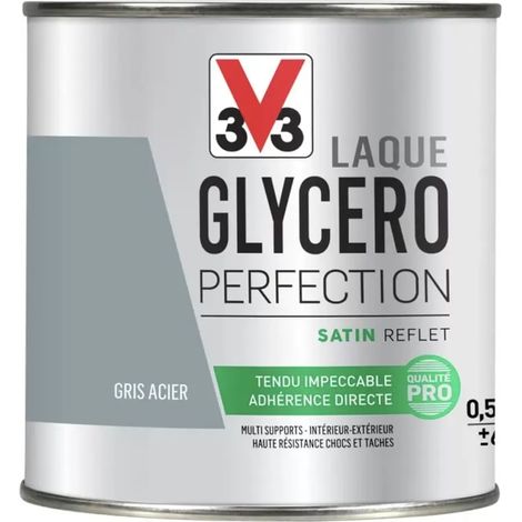 Laque Glycéro Perfection V33 Satin Gris acier 0,5 L (1/4)