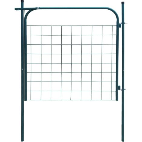 Vidaxl – Portail fer et acier 100x100 cm – Construction en acier galvanisé – Résistant à la corrosion – Pour accès sécurisé