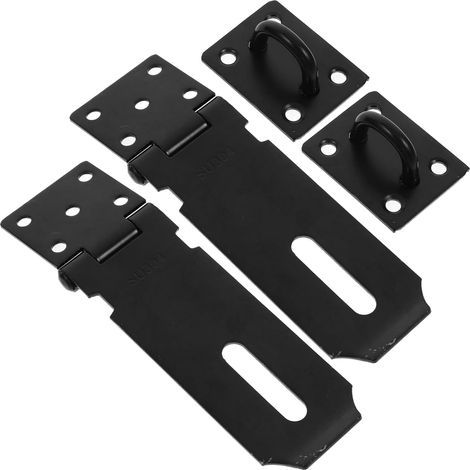 2 cadenas à anneau en acier inoxydable avec verrous à vis (noirs, 4 pouces) (1/5)