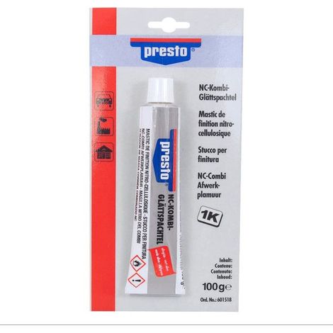 MASTIC DE LISSAGE NITRO-COMBI GRIS PRESTO 100 G (1/2)