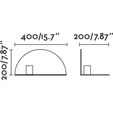 NIT Aplique de pared izquierdo Negro 01004 (1/3)