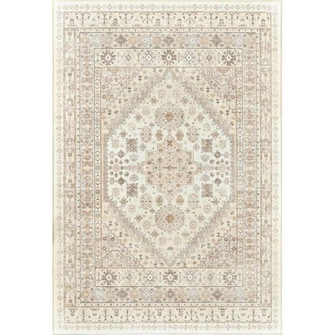 Tapis de salon 4060cm beige imitation cachemire lavé tapis de sol lavable tapis rétro grande surface tapis anti-salissure décoration de la maison (1/5)