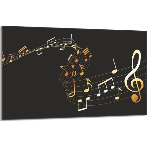 Glas-Herdplattenschutz 80x52 Musik (1/5)
