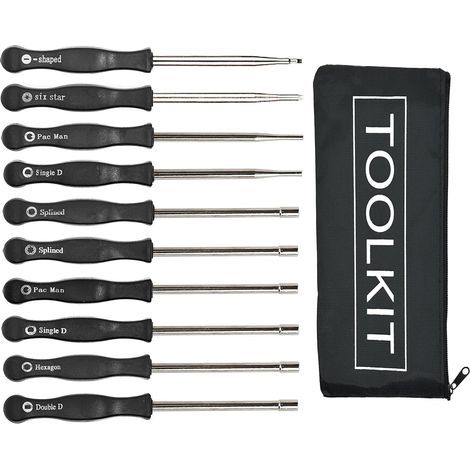 Kit de herramientas AIDUCHO de 10 piezas para ajuste de carburador, juego de destornilladores para carburadores comunes de 2 tiempos, herramienta pequeña para ajuste de carburador en motores. (1/5)