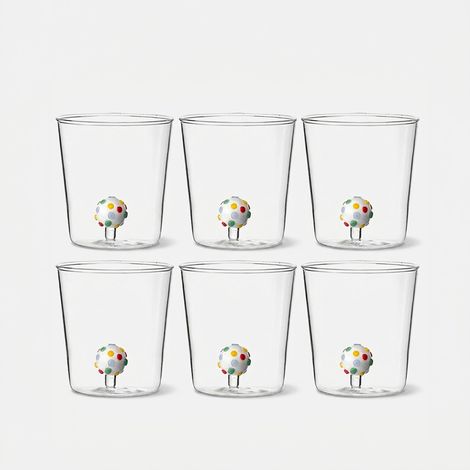 Set 6 bicchieri in vetro artigianali Made in Italy Bonbon (1/2)