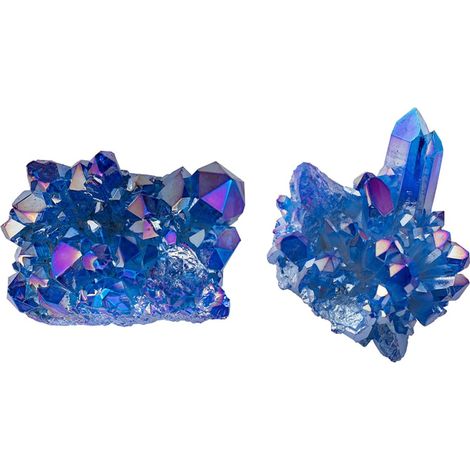 Natural Blue Kristallcluster aus Kristall 2 Stück Dekorative